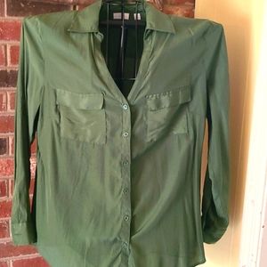 Silk button down dress shirt